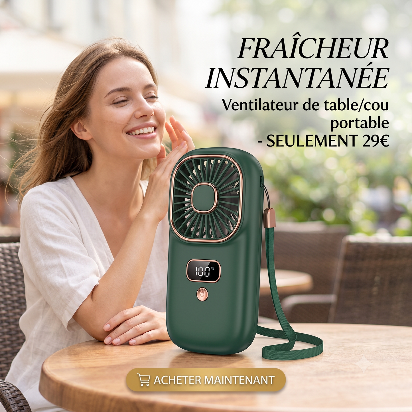 Ventilateur cou silencieux